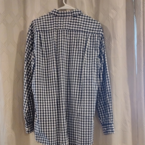 George Black and White Checkered Button Down Shirt Large - Picture 4 of 5
